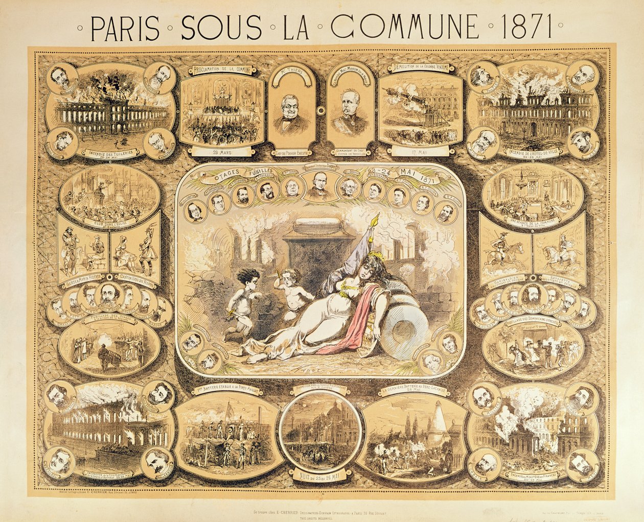 Scènes de la Commune de Paris, 1871 - French School