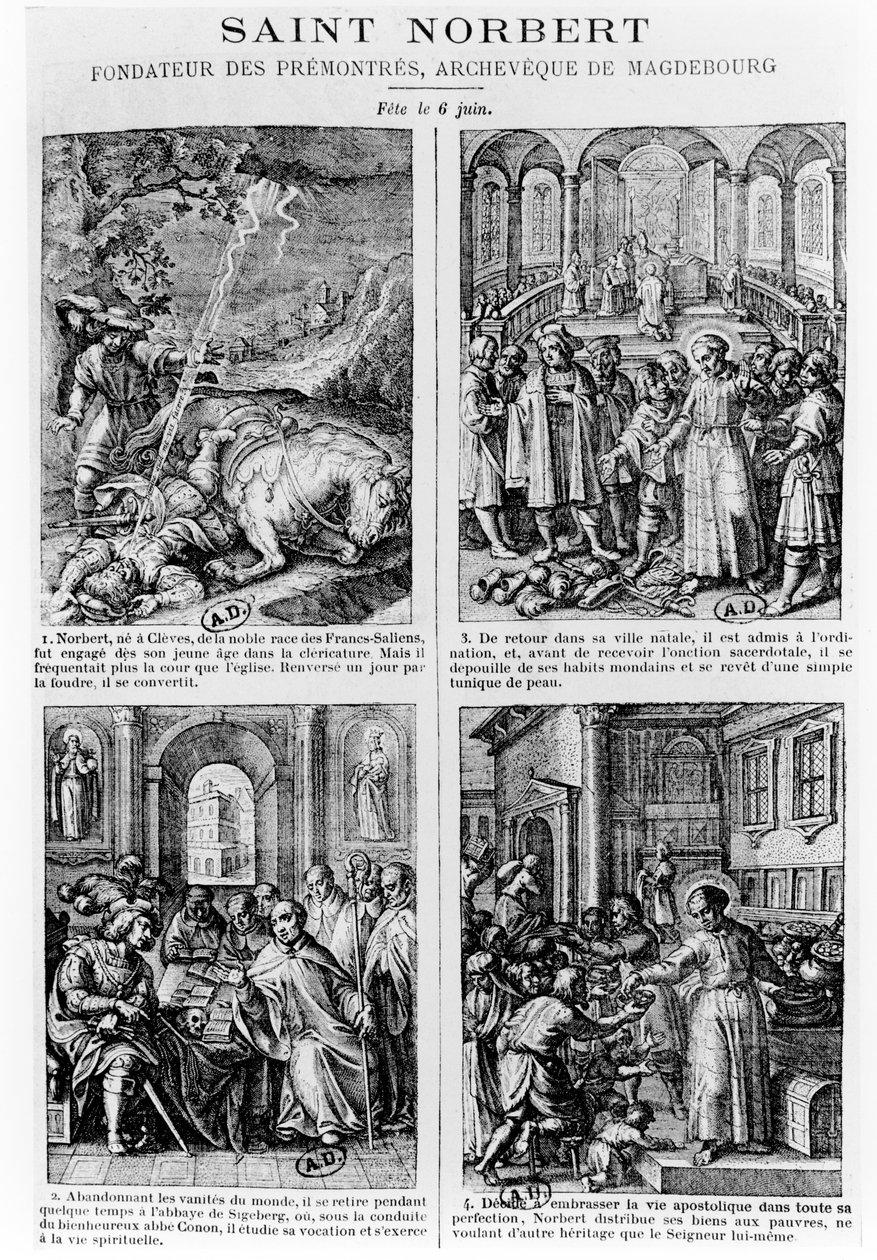 Scènes de la vie de Saint Norbert, fondateur de l