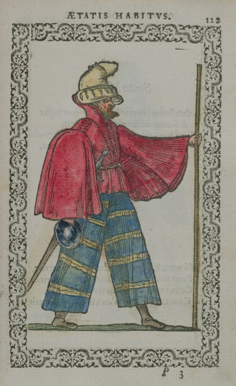 Écossais en costume traditionnel, de Costumes du Monde, publié à Anvers, 1572 - French School