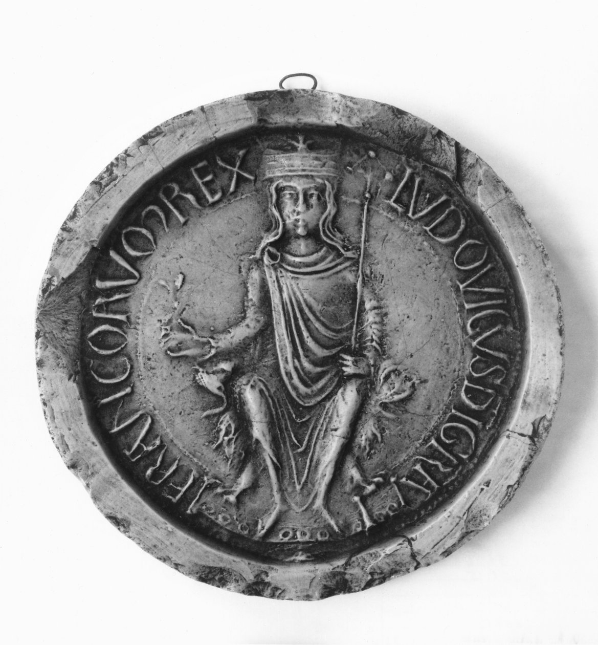 Sceau de Louis VII (1120-80) 1175 - French School