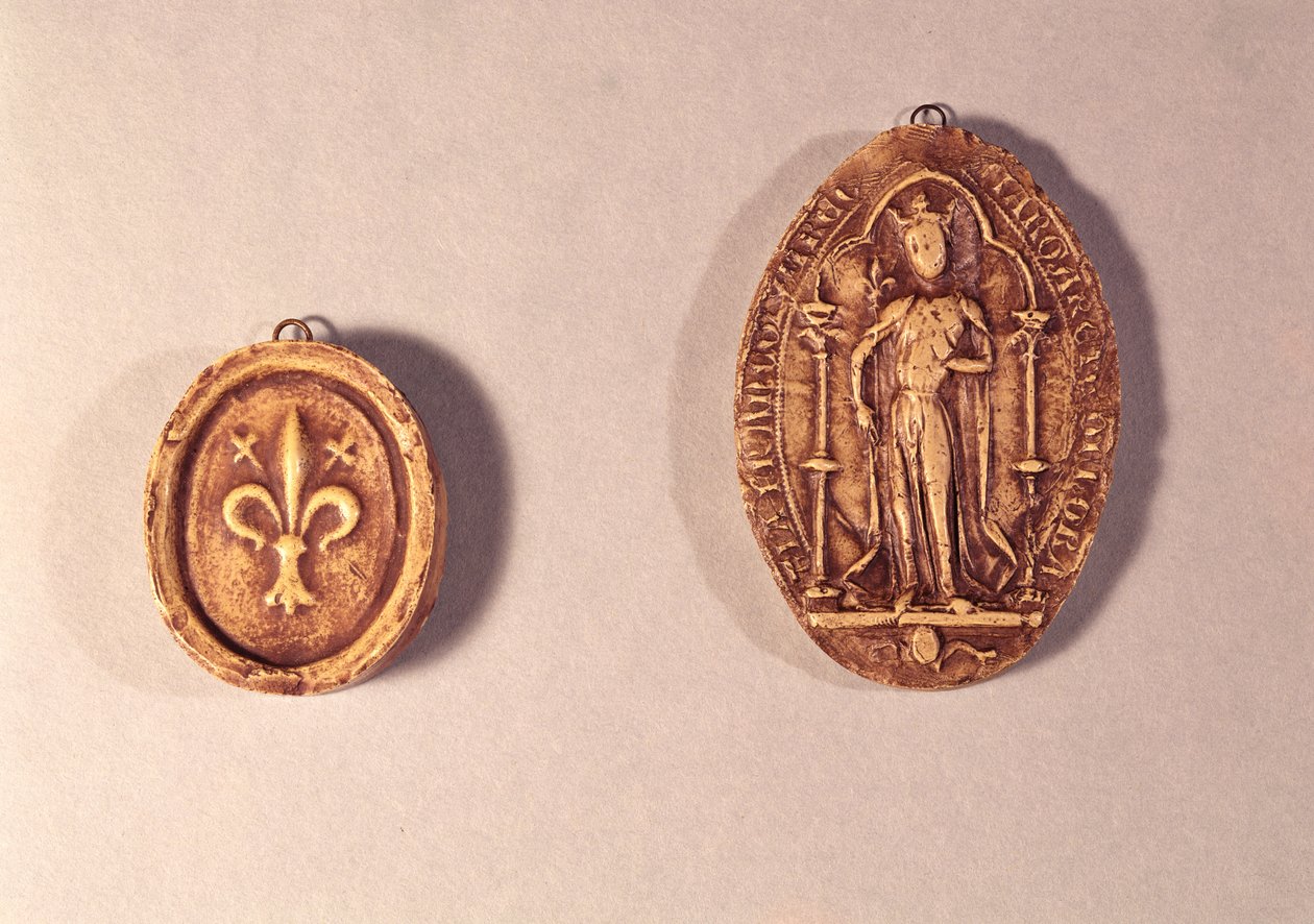 Sceaux de Marguerite de Provence (1221-95) 1284 (cire) - French School