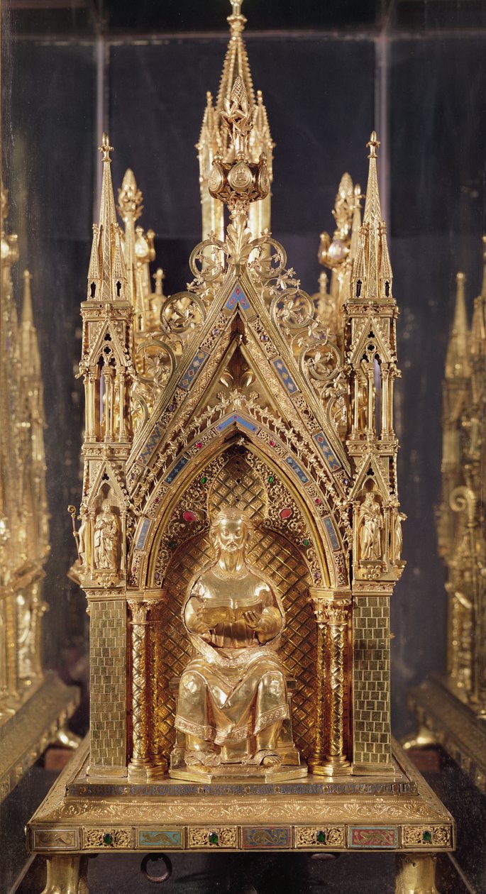 Figure assise du Christ, du reliquaire de Saint Taurin - French School