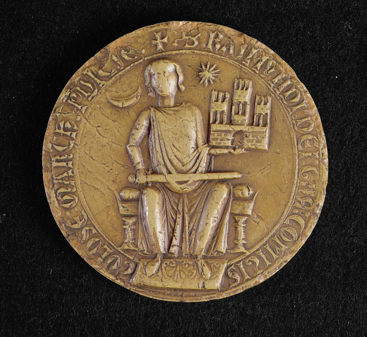 Deuxième sceau de Raymond VII (1197-1249) de Toulouse - French School