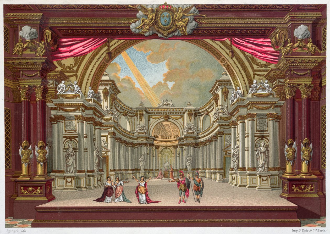 Décor de scène pour le théâtre de Versailles - French School