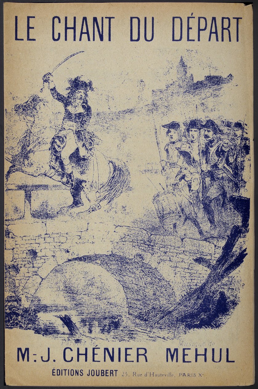 Couverture de partition pour « Le chant du départ » paroles de Chénier, musique de Mehul - French School