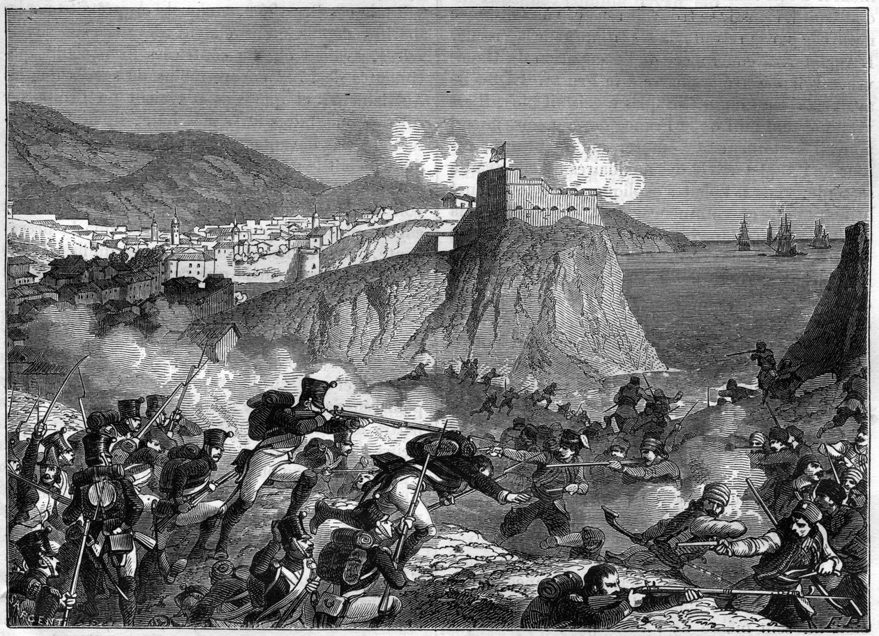 Siège de Raguse (République de Raguse) (Raguse en croate Dubrovnik) pendant les guerres napoléoniennes en mai et juin 1806 (campagne de Dalmatie par le général Molitor et Lauriston) - dans « Histoire de l