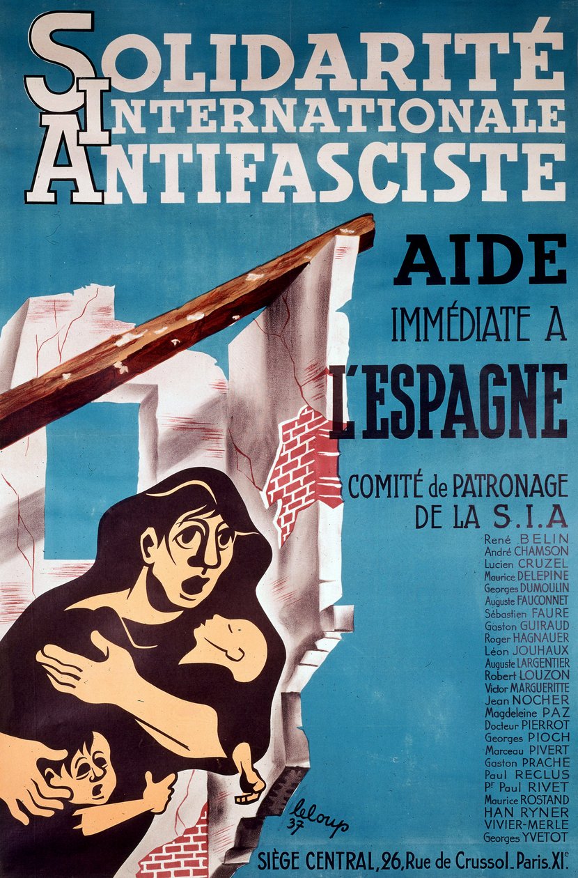 Solidarite Internationale Antidasciste", affiche antifasciste - French School