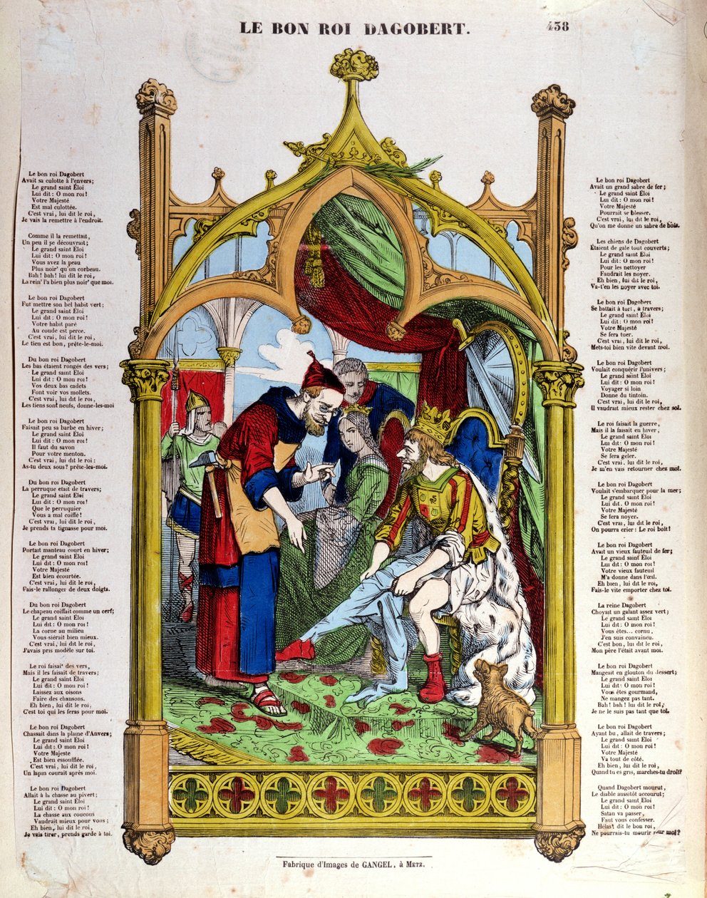 Paroles de la chanson Le Bon Roi Dagobert, milieu du 19e siècle - French School