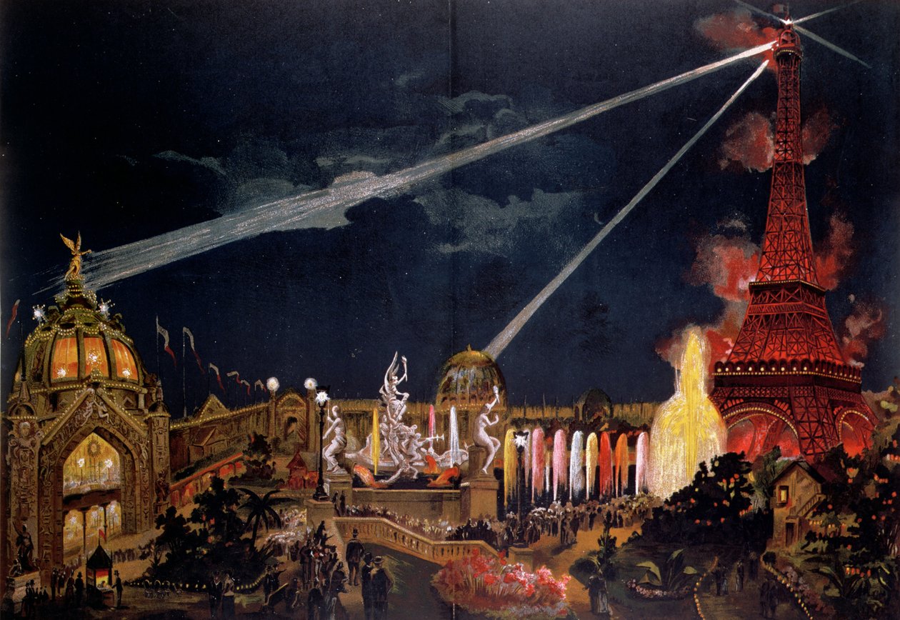 Souvenir des illuminations à Paris pour commémorer le centenaire de la Révolution française lors de l