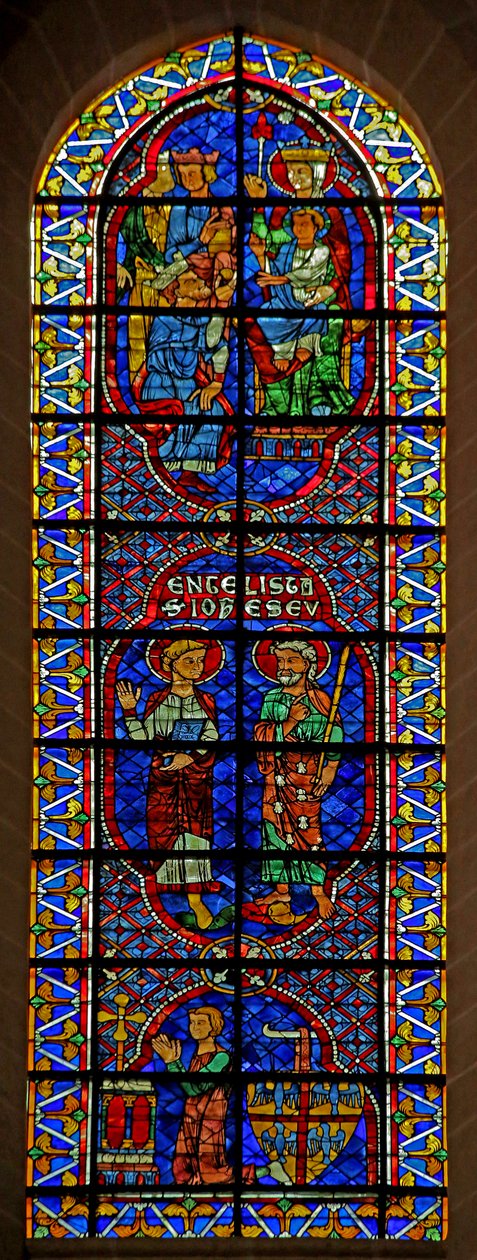 Saints Jean et Jacques; Adoration des Mages; donateur : Bouchard de Marly - French School