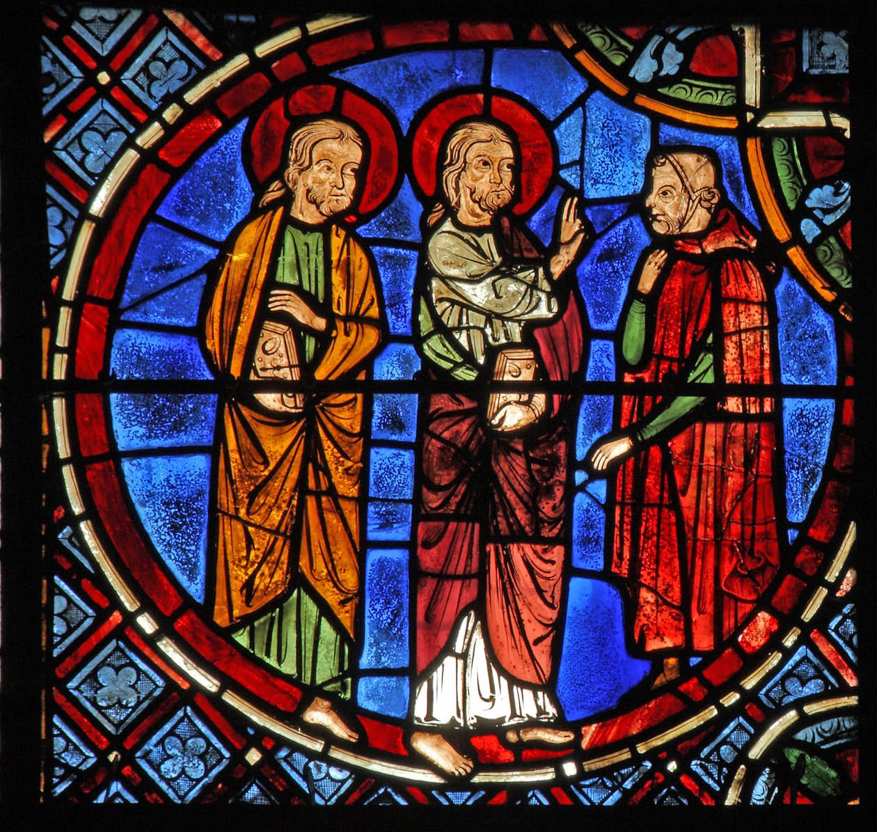 Saints Simon et Jude avec un diacre - French School