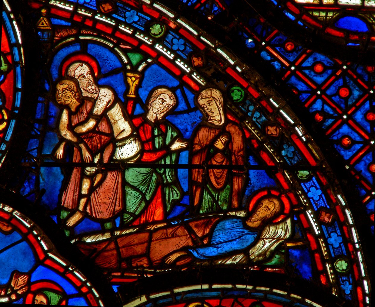 Saint Antoine : transporté à son ermitage - French School