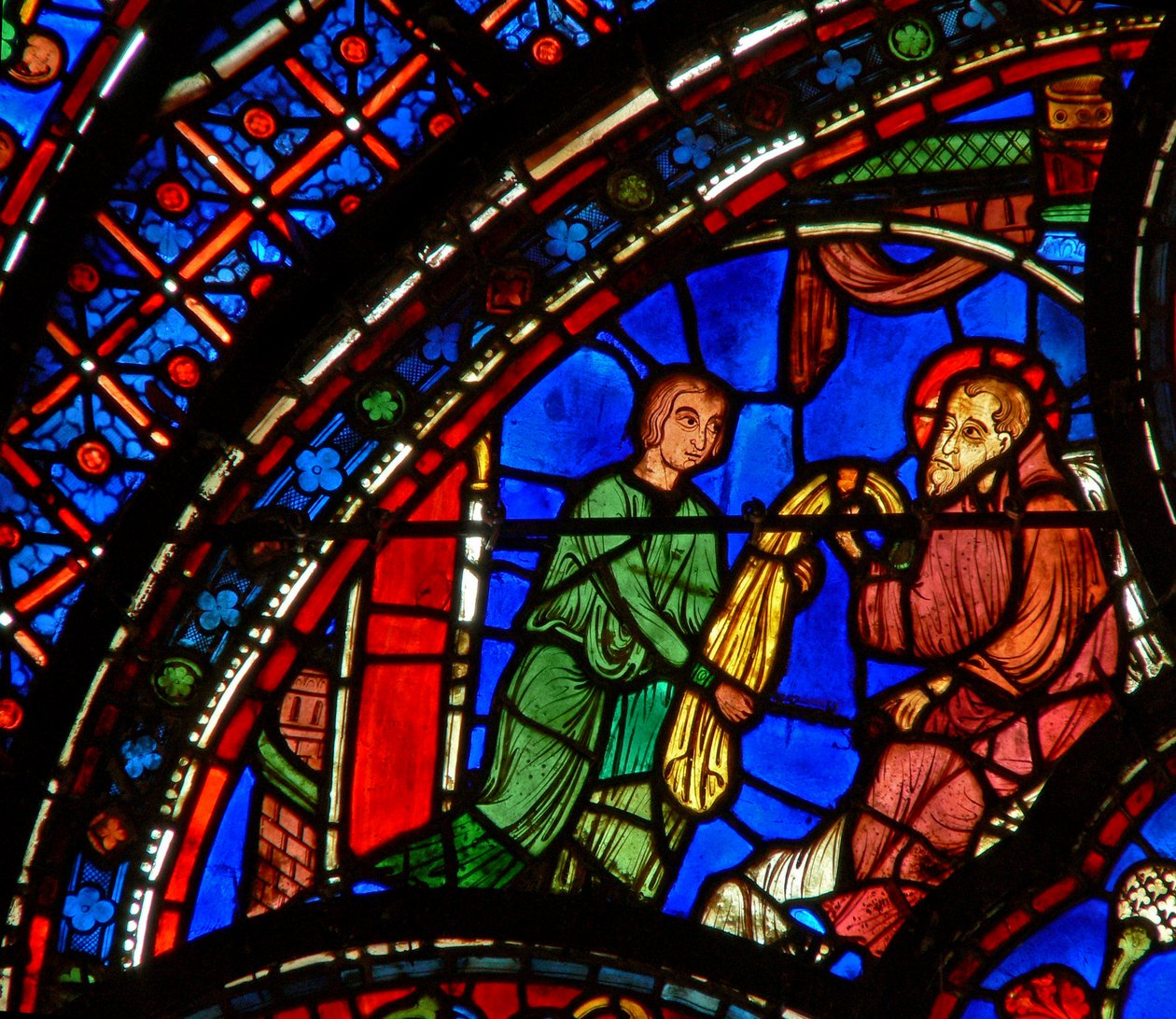 Saint Antoine : donne son manteau à un disciple - French School