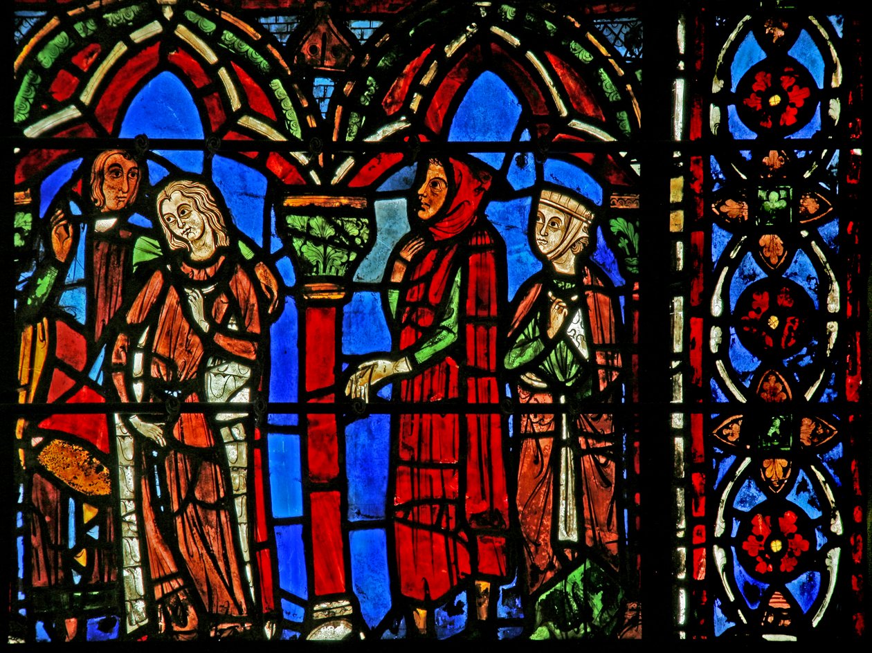 Vitrail de Saint Chéron : sa fiancée part avec ses parents - French School