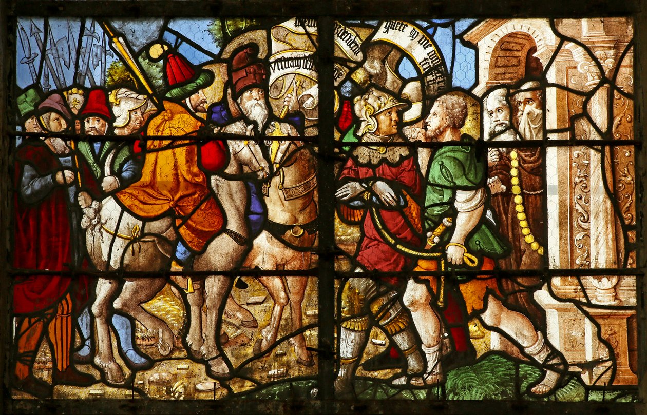 Saint Julien de Brioude arrêté devant un monastère - French School