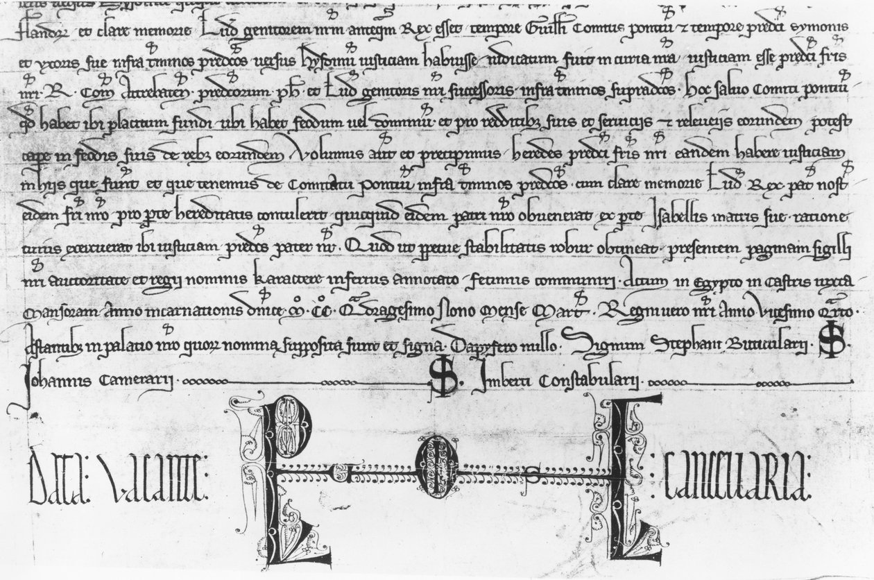 Saint Louis réglementant les droits de justice des comtes d