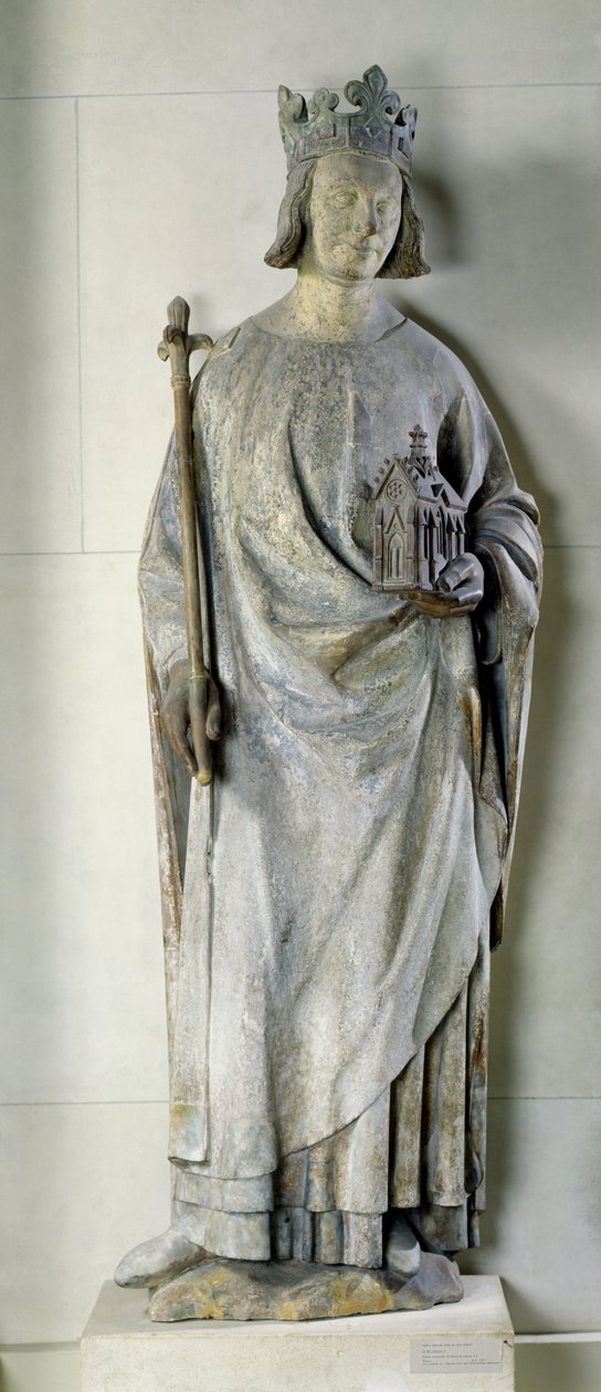 Statue de Charles V (1338-80) Roi de France, 1365-80 - French School