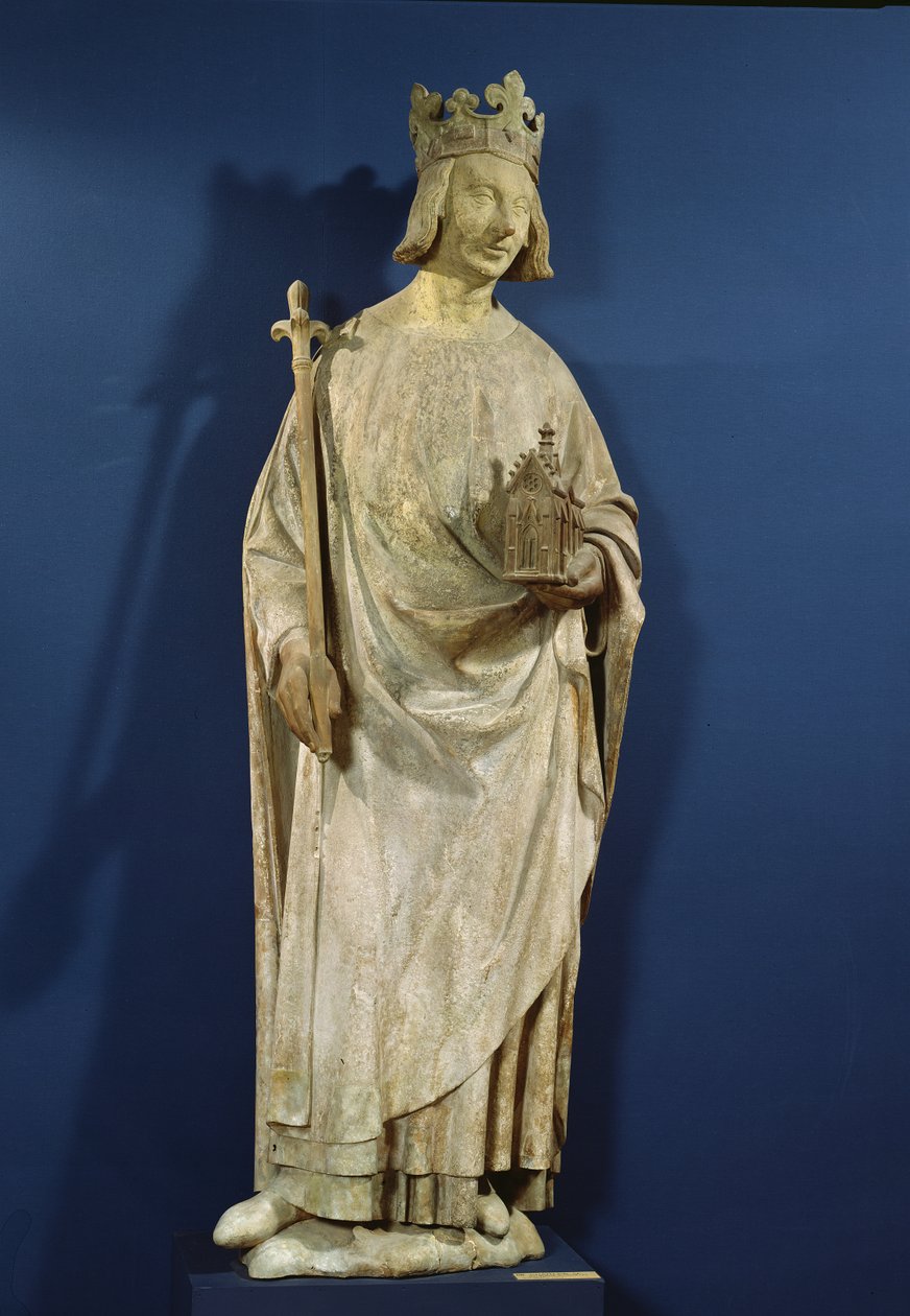 Statue de Charles V (1338-80) Roi de France, 1365-80 - French School