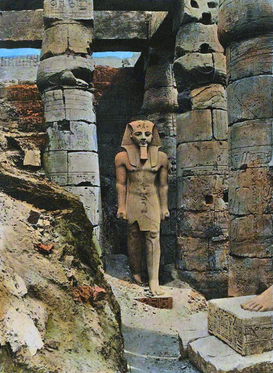 Statue de Ramsès II, Louxor, Égypte, 1903 - French School