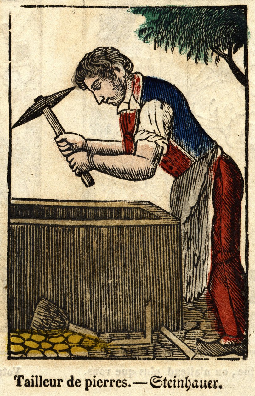 Tailleur de pierre; Série sur les métiers, image d