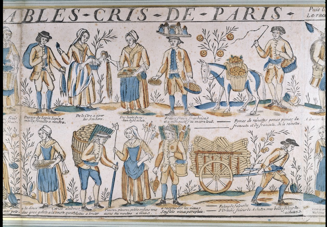 Marchands ambulants au XVIIIe siècle - French School