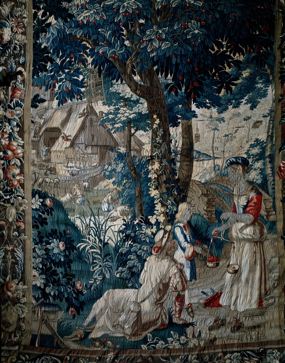 Été, vente de cerises (tapisserie) - French School