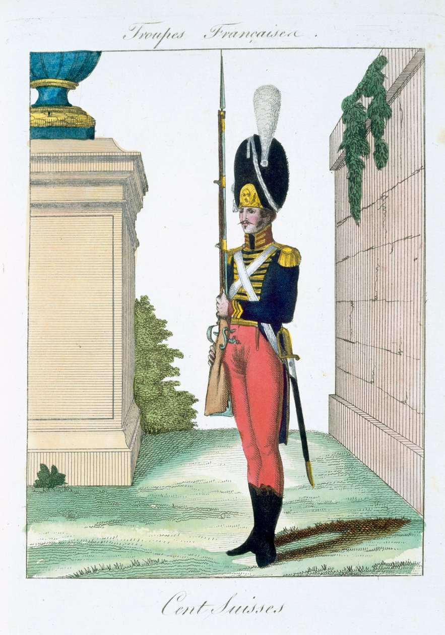 Centurion Suisse, de Troupes Françaises, pub. chez Basset, Paris, vers 1790 - French School