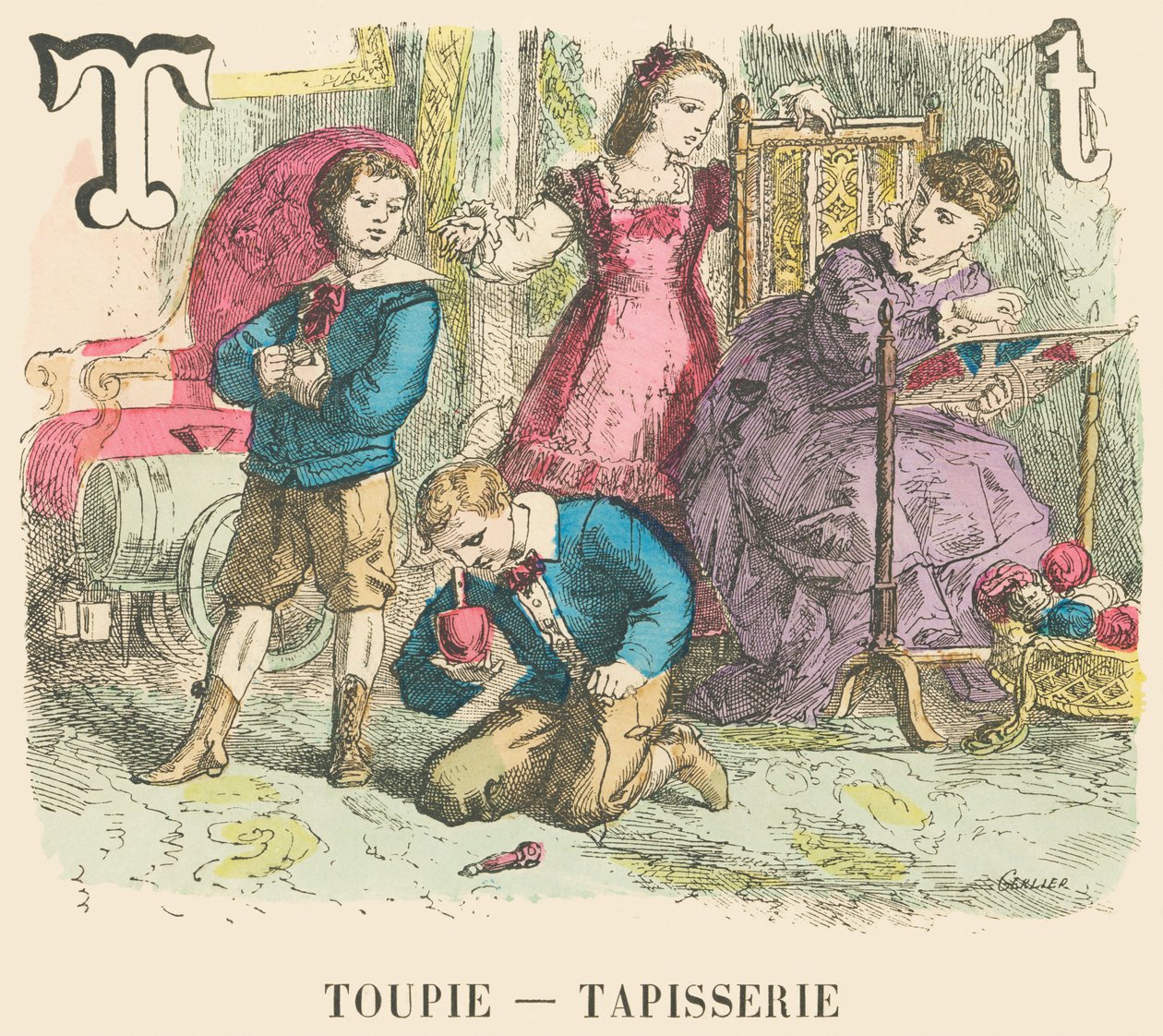 Toupie — Tapisserie - French School