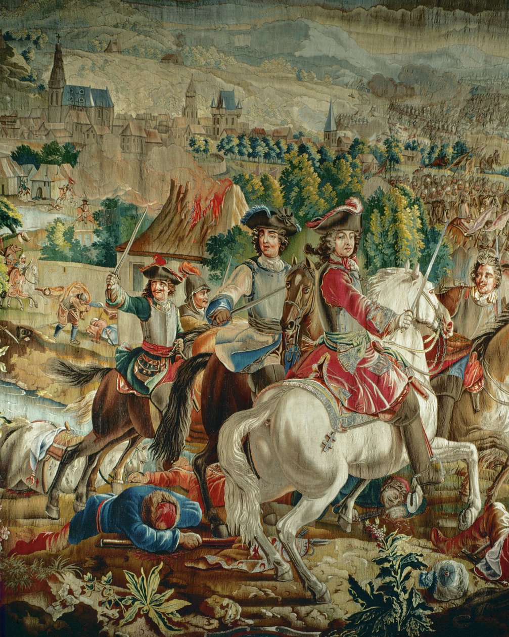Tapisserie représentant Charles, duc de Lorraine pendant la ... (laine et soie) - French School
