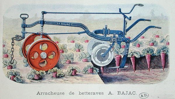 La machine Bajac pour soulever les betteraves, vers 1900 - French School