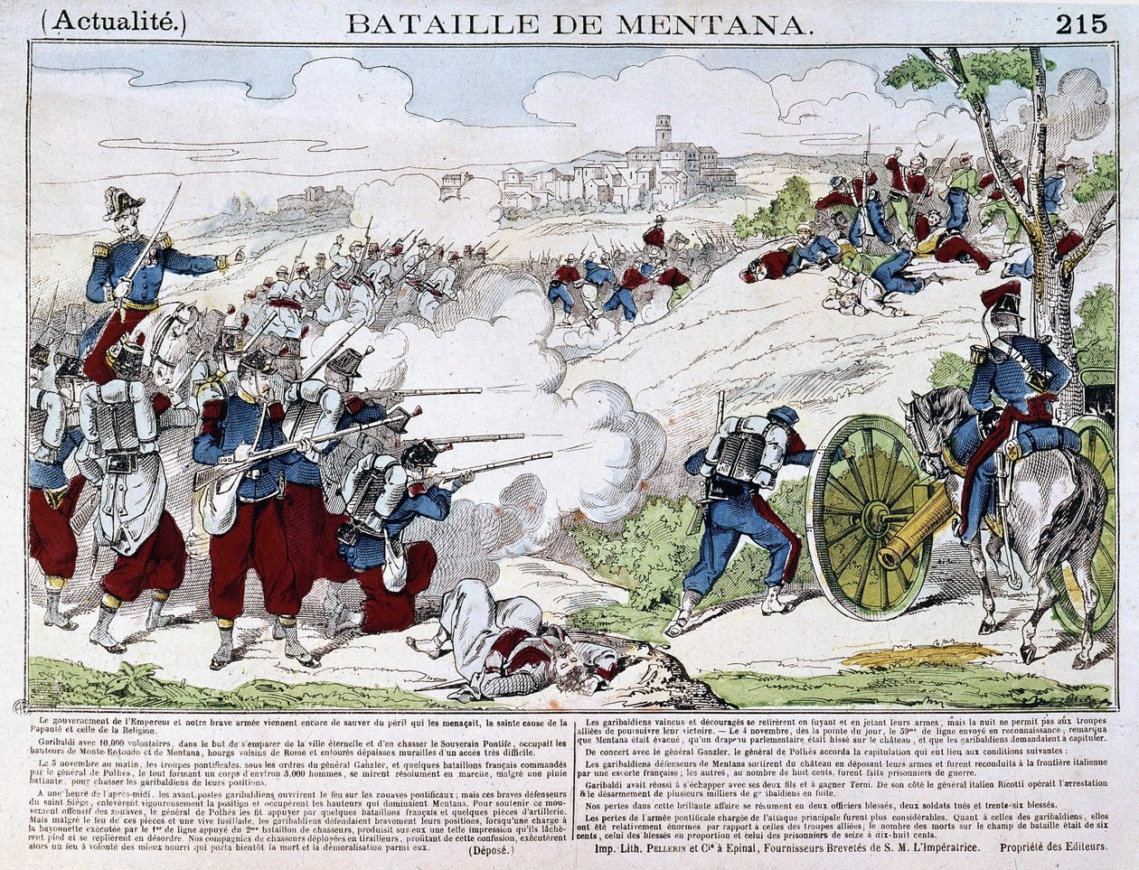 La bataille de Mentana le 3 novembre - French School