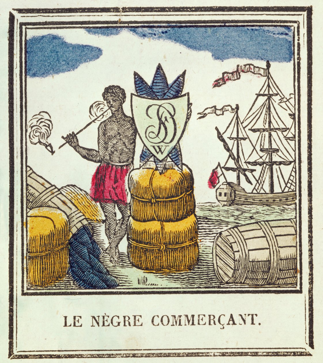 Le Négociant Noir, planche 529 de Les Petits Métiers - French School