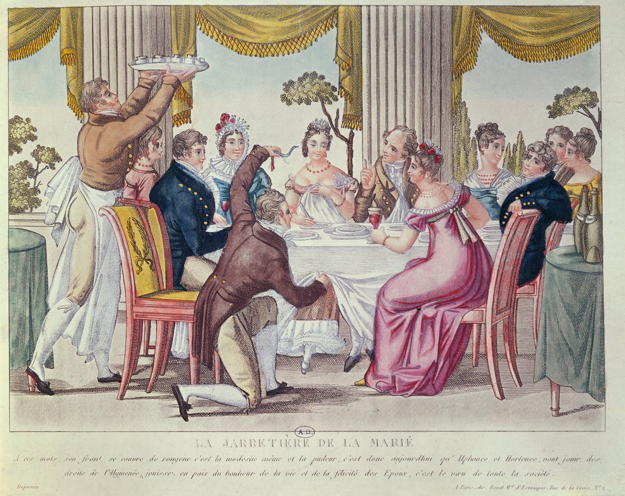La Jarretière de la mariée, vers 1820 - French School