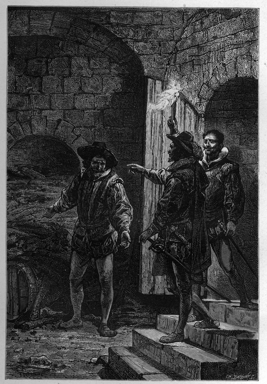 La capture de Guy Fawkes - Arrestation de Guy Fawkes (Guido Falxius, connu sous le nom de John Johnson, catholique anglais) - French School