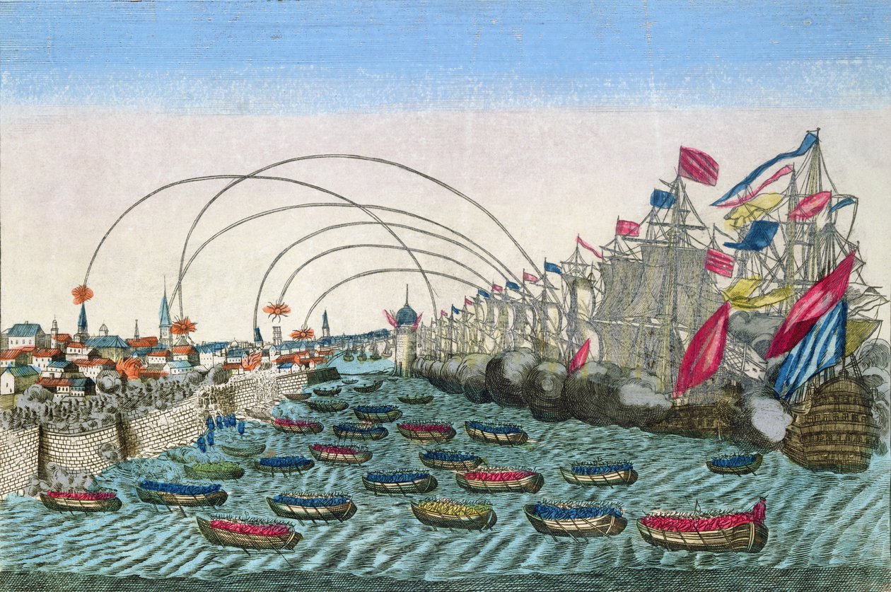 La Capture de La Havane par les Anglais en 1762 - French School