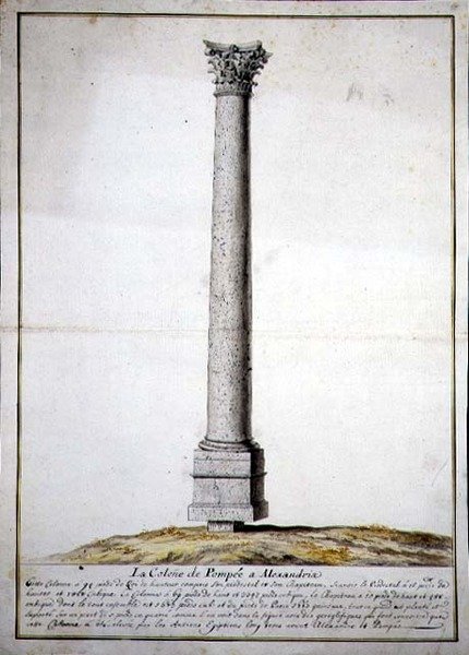 La colonne de Pompée à Alexandrie, c.1700 - French School