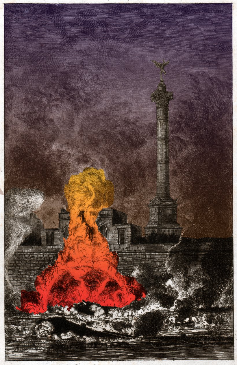 La Commune de Paris (gravure, vers 1880) - French School
