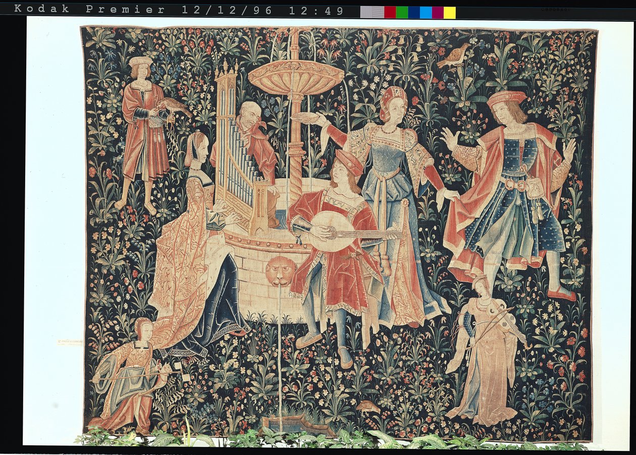 Le Concert à la Fontaine, atelier de la Loire, vers 1570-80 - French School