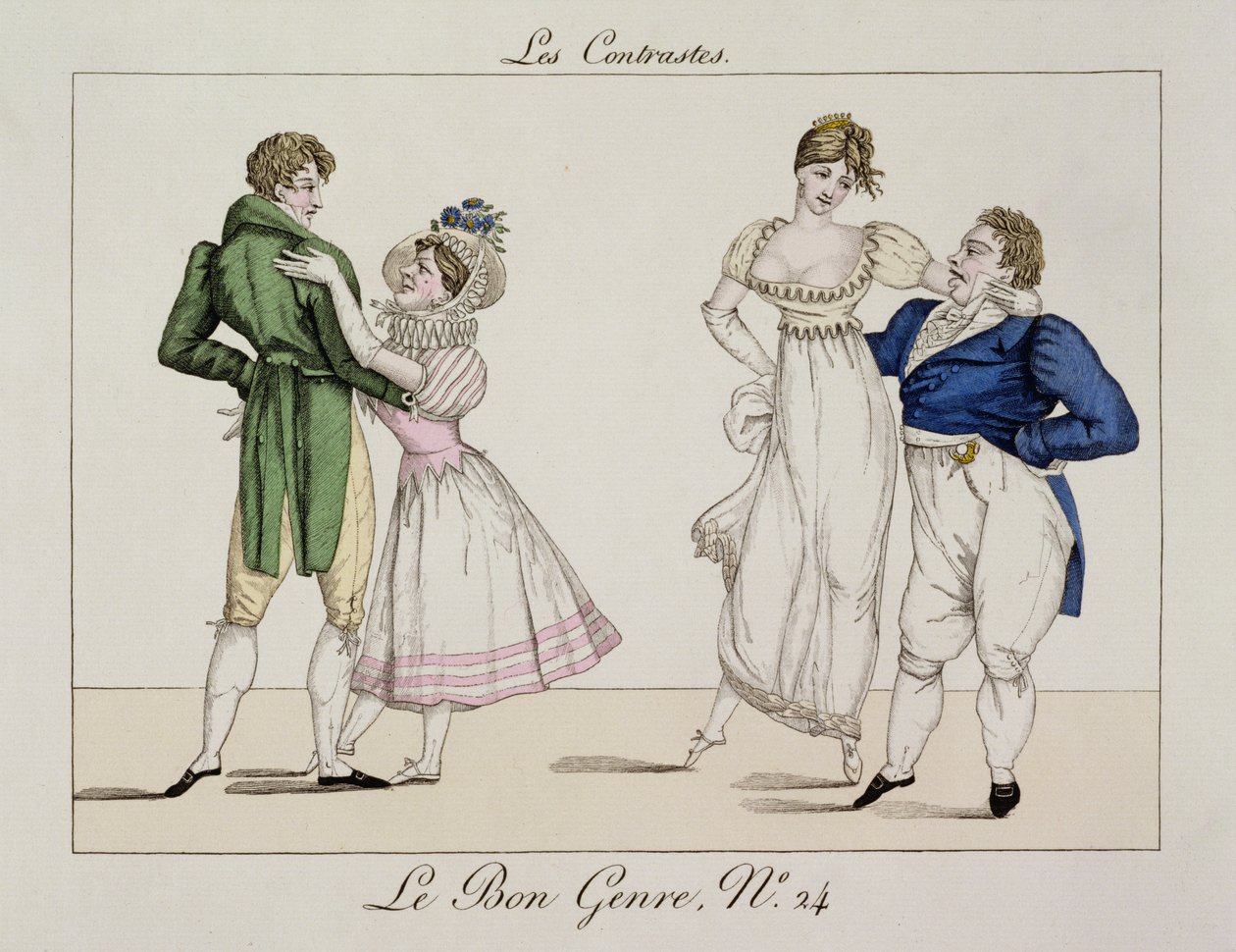 Les Contrastes, planche 24 de Le Bon Genre, 1811 - French School