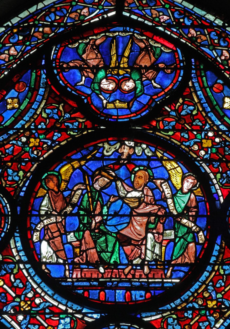 Le Couronnement de la Vierge avec les anges apportant la couronne - French School