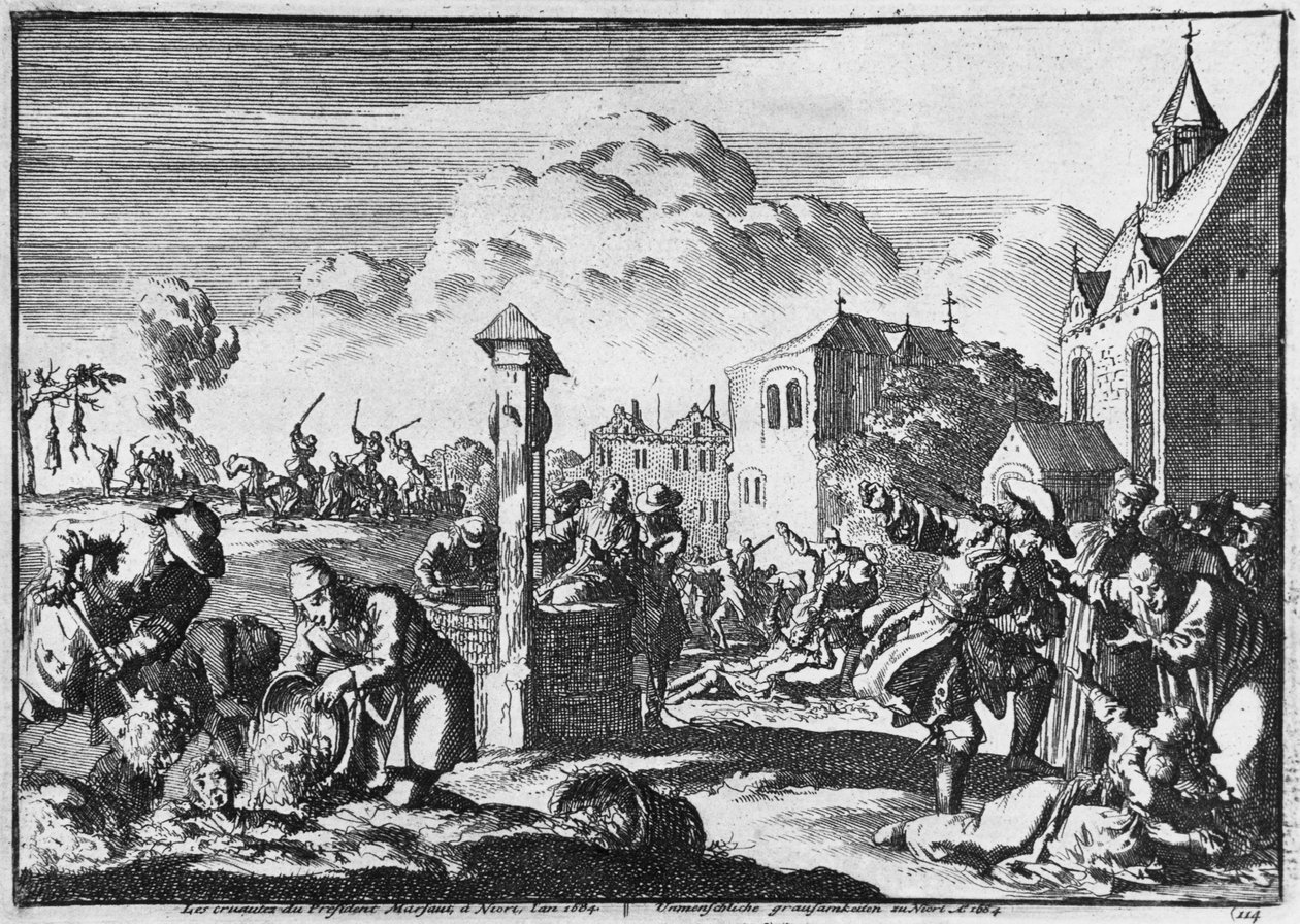 La Cruauté du Président Marsaut à Niort contre les Protestants, 1684 - French School