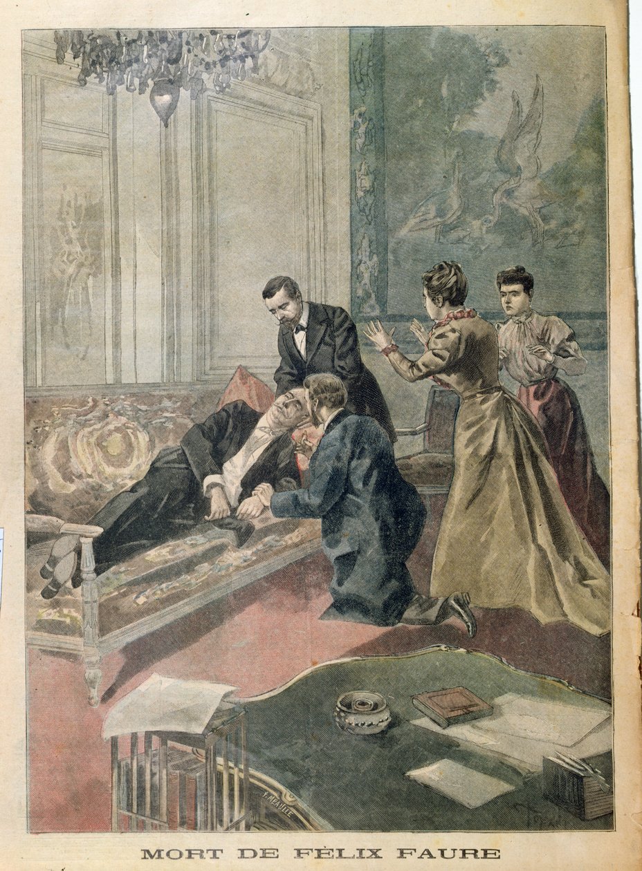 La mort de Félix Faure (1841-99) de Le Petit Journal, 26 février 1899 - French School