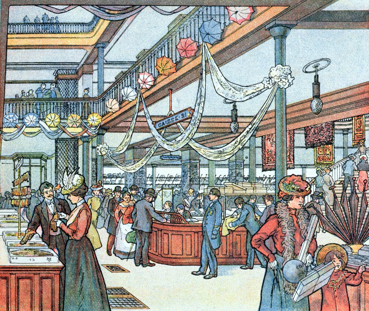 Le Grand Magasin, illustration de Cours Schweiter, vers 1900 - French School
