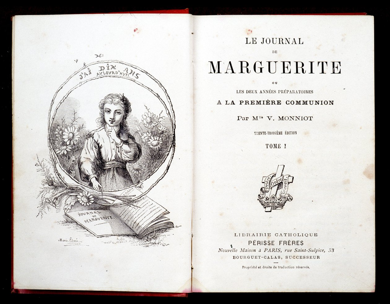 Le Journal de Margarita ou les deux années de préparation à la première communion par Mlle V. Monniot - French School
