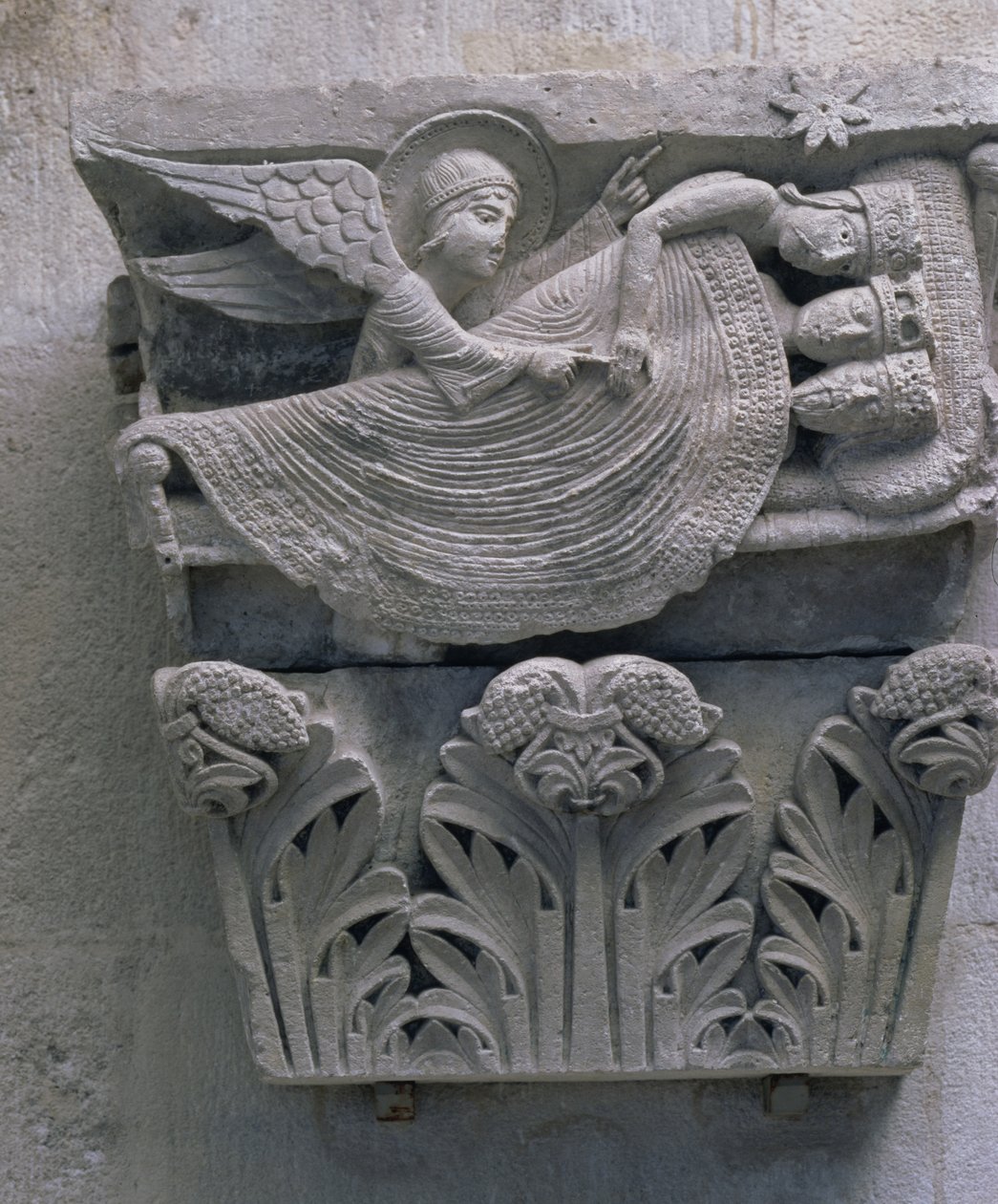 Le Rêve des Trois Rois, chapiteau original de la nef de la cathédrale - French School