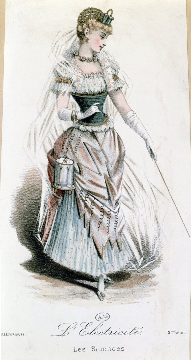 La Fée Électricité, costume pour un bal costumé avec batterie, c.1885 - French School