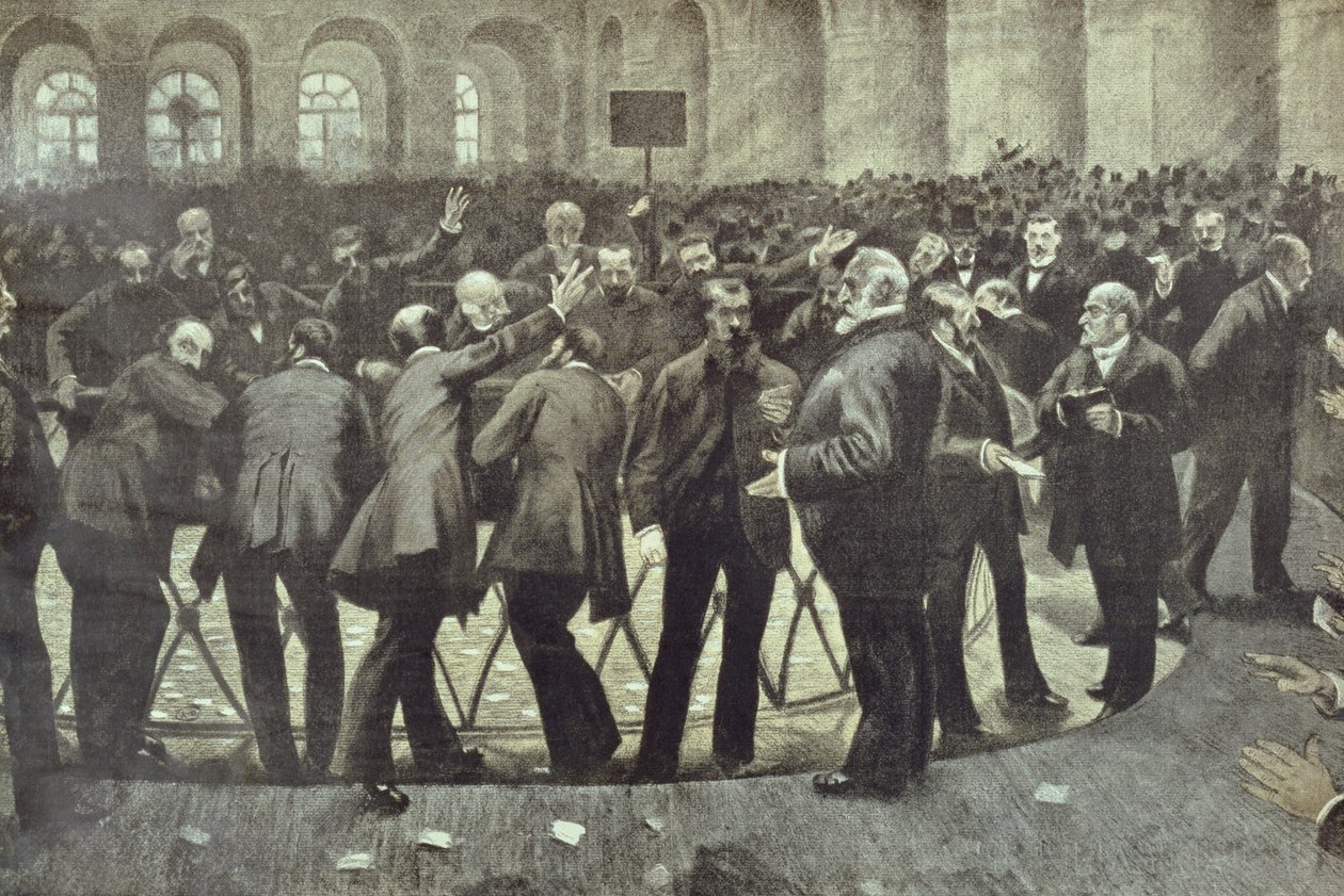 La célèbre Corbeille à la Bourse de Paris, c.1885 - French School