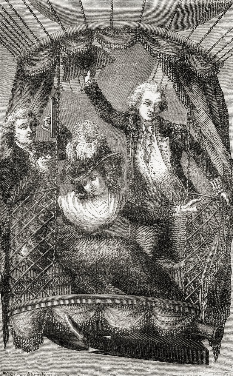 La première ascension en montgolfière en Angleterre, 15 septembre 1784, extrait de 