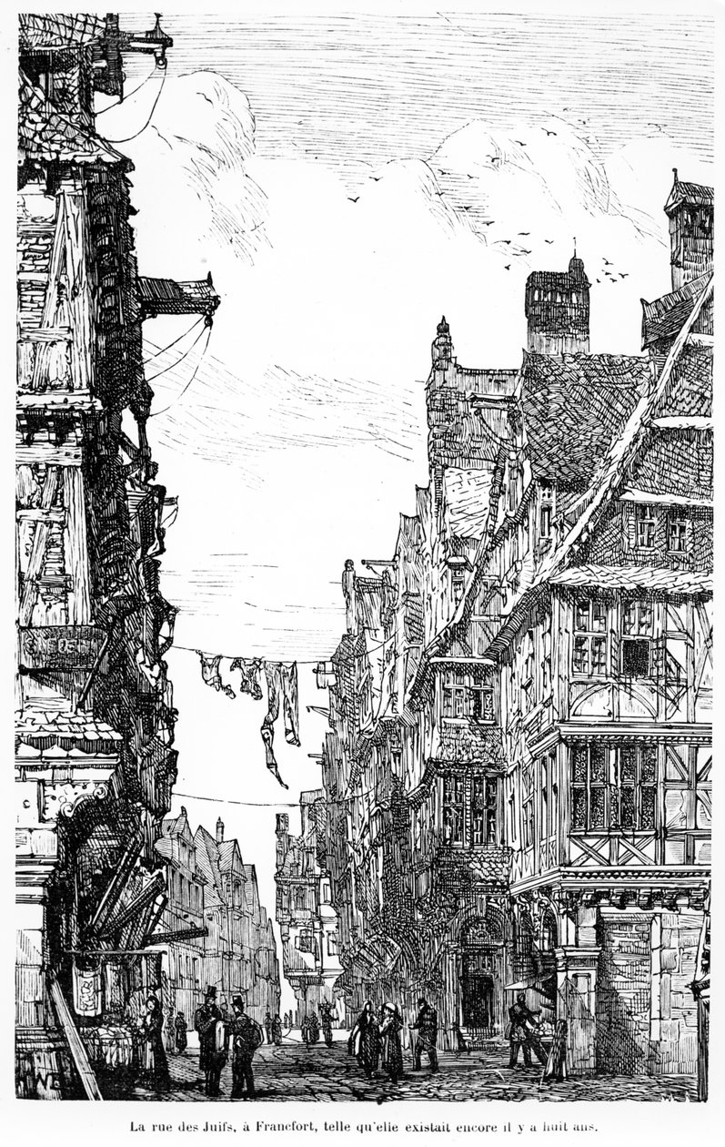 La Judengasse de Francfort, c.1860-70 - French School
