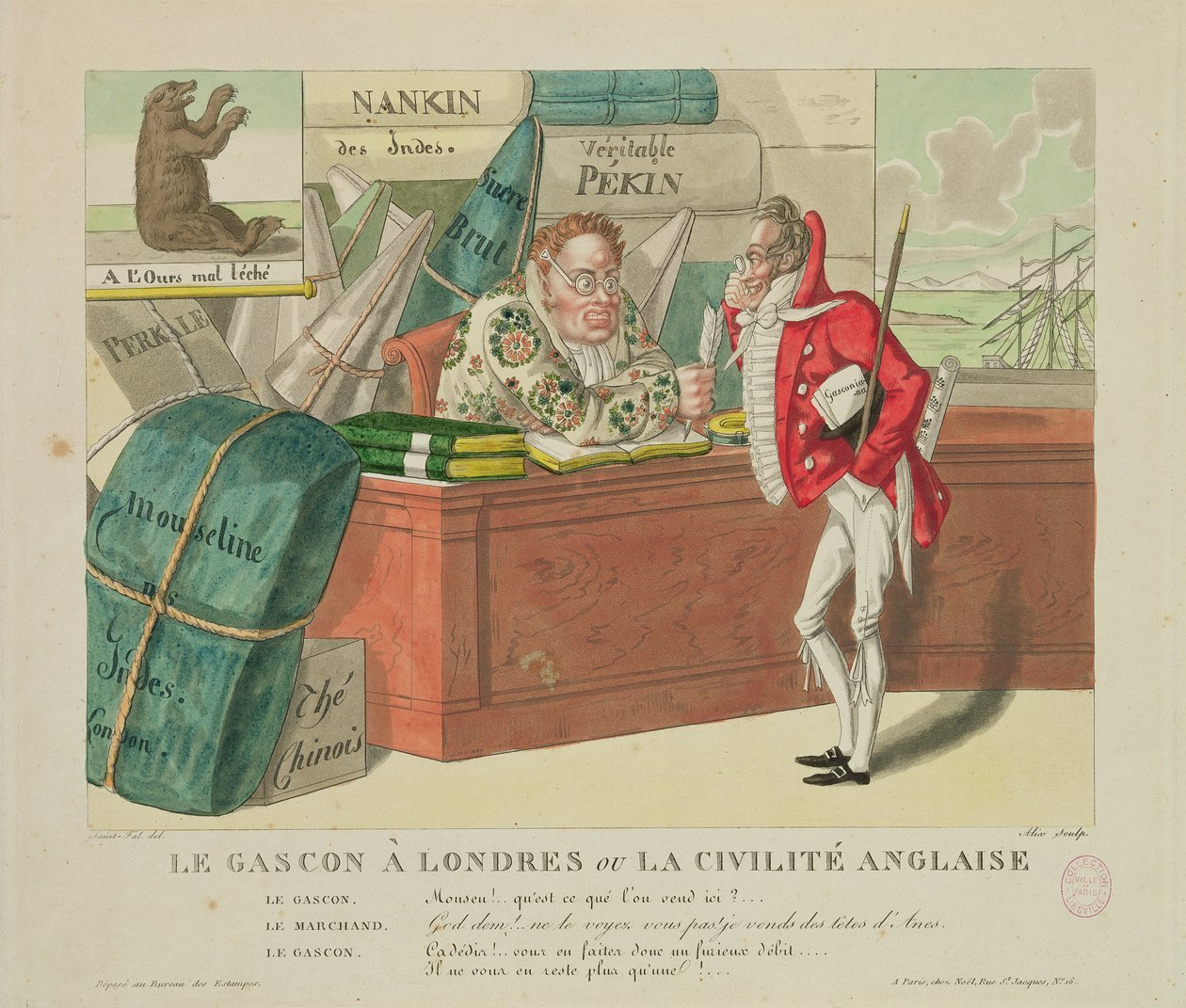 Le Gascon à Londres, ou la civilité anglaise, 1806 - French School